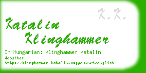 katalin klinghammer business card